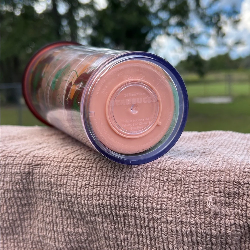 Starbucks 2019 Collectible 24 oz Acrylic Tumbler With Lid Desert Cactus Design